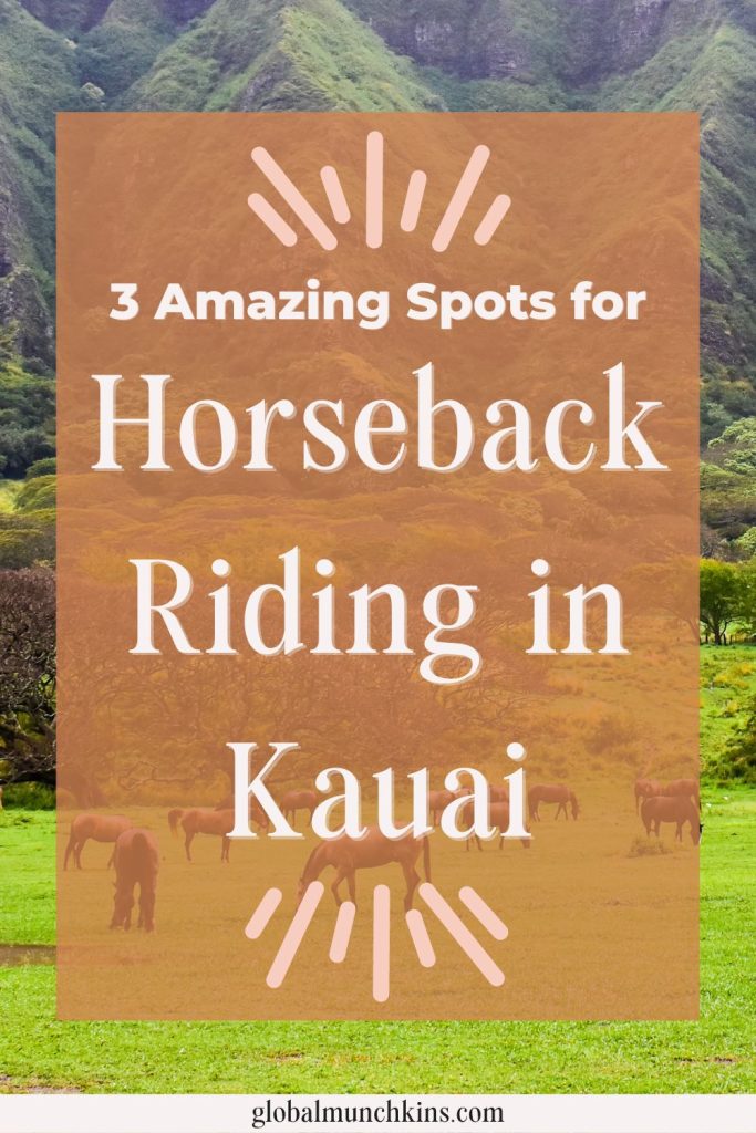 horseback riding in kauai - pinterest graphic