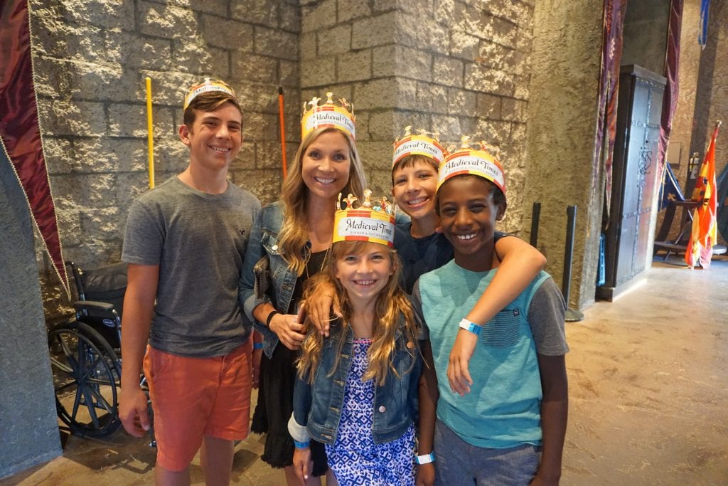 Multi-Racial Family at Medieval Times | Global Munchkins