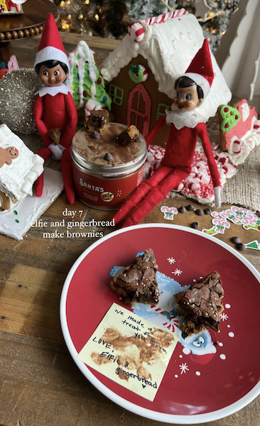 brownie baking elf on the shelf