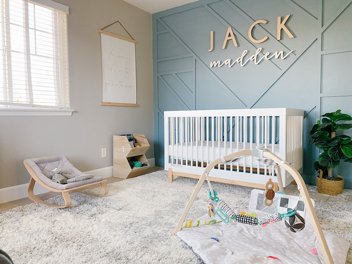 modern baby boy nursery. Delta poppy crib