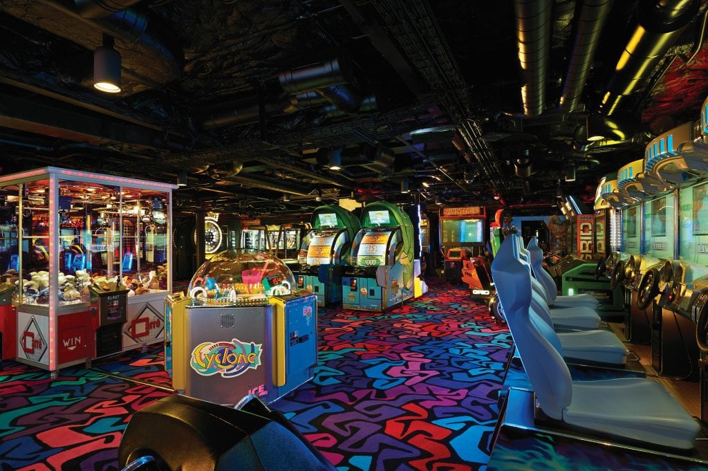 Arcade onboard the Norwegian Getaway