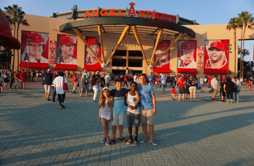 Angels Stadium located in Anaheim CA. Baseball in California | Global Munchkins